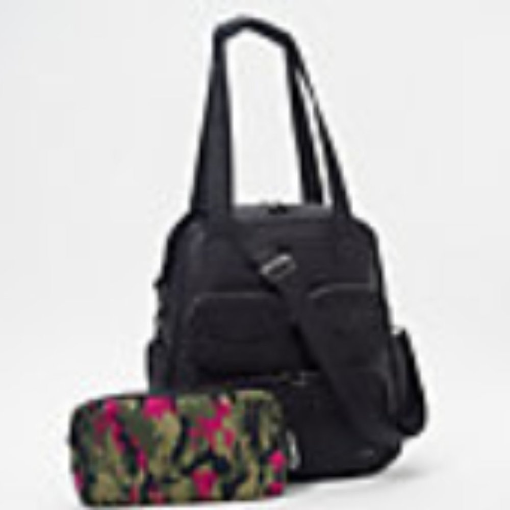 Lug Overnight Tote and Bonus Packable - Puddle Jumper /Black / New with Tags